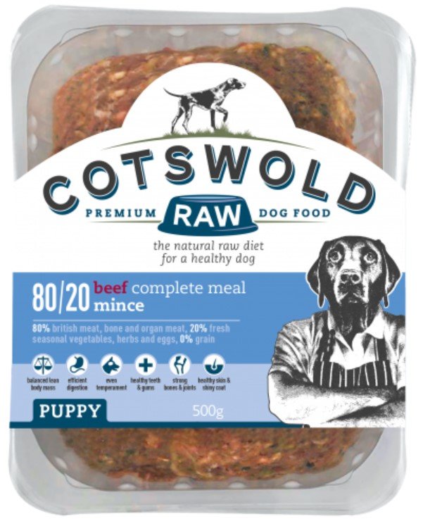 Cotswold Raw 80/20 Puppy Mince Beef Complete 500g