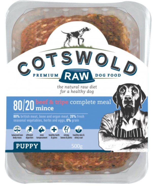 Cotswold Raw 80/20 Puppy Mince Beef & Tripe 500g