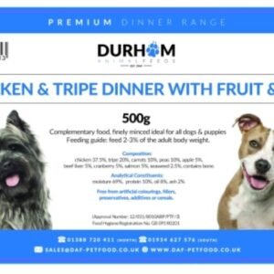 Durham Premium Dinners Chicken & Tripe & Fruit & Veg 500g