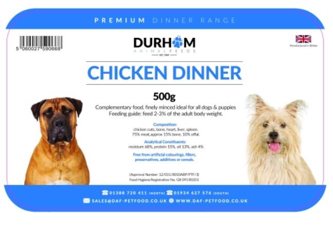 Durham Premier Dinners Chicken 500g