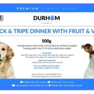 Durham Premium Dinners Duck & Tripe & Fruit & Veg 500g