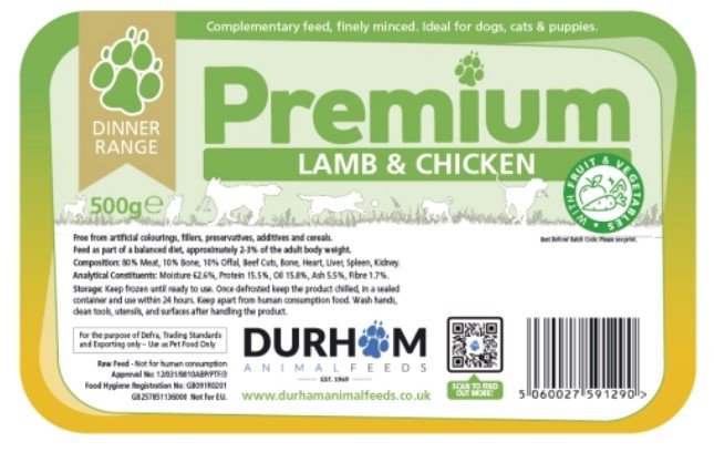 lamb and chicken and fruit and veg