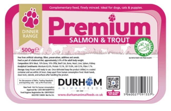 salmon trout and fruit and veg