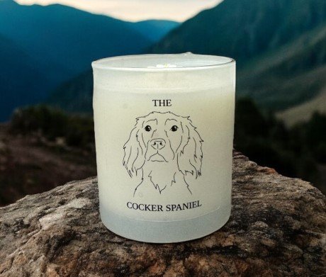 f and w cocker spaniel candle