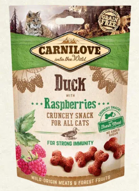 Carnilove - Duck with Raspberries Crunchy Cat Treats 50g