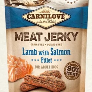 carnilove dogs meat jerky salmon and lamb