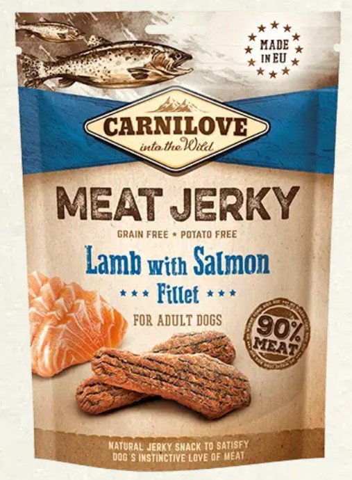 carnilove dogs meat jerky salmon and lamb
