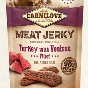 carnilove dogs meat jerky turkey and venison